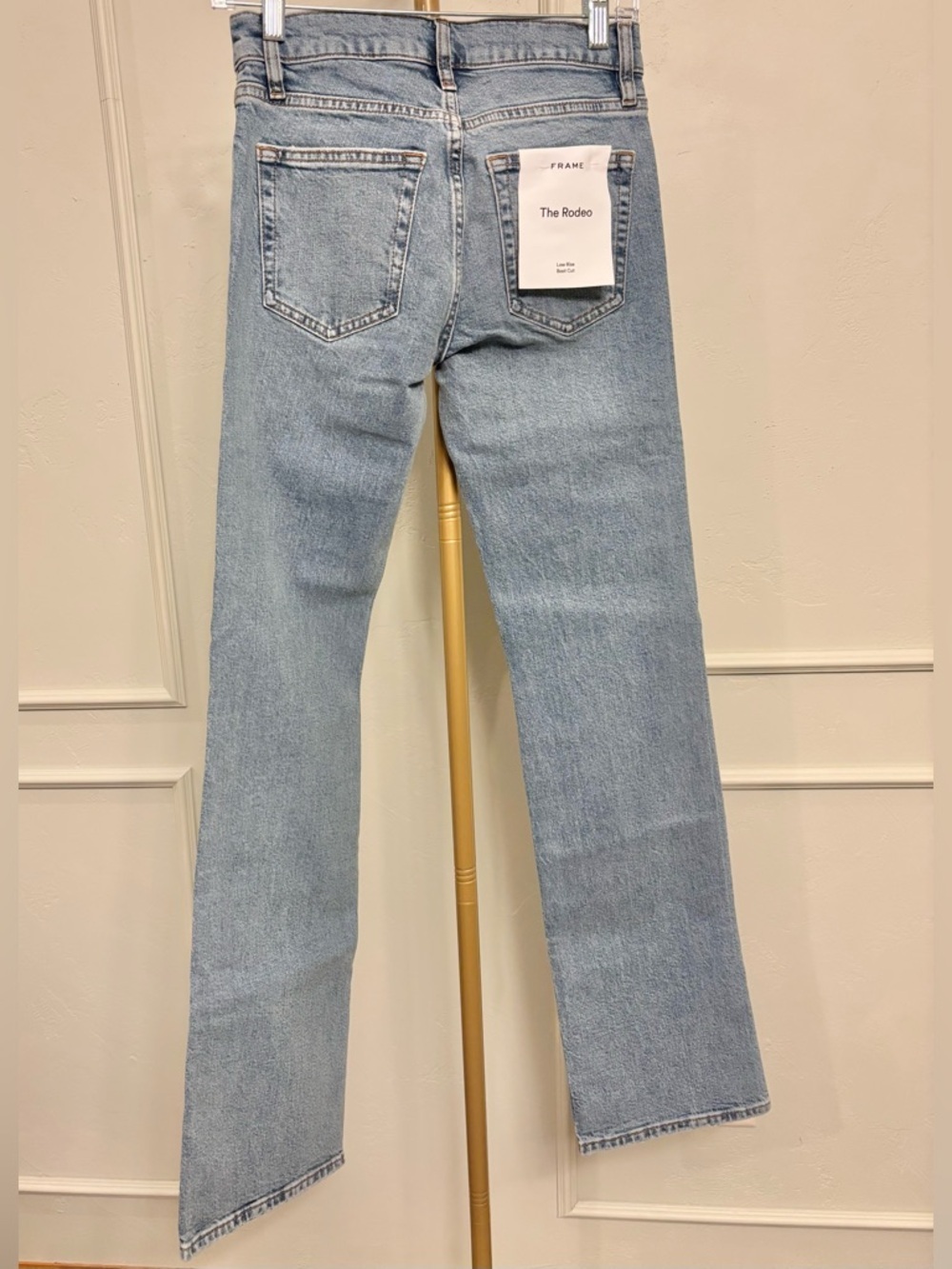 Frame Denim The Rodeo Straight-Leg Jeans in Light Blue - MSRP $298 Women 24 NWT